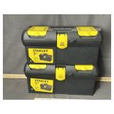 2 NEW STANLEY PLASTIC 16" TOOL BOXES