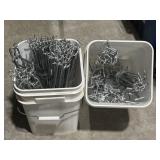 2 BUCKETS FULL OF PEG BOARD HOOKS