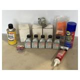 STIHL 2 CYCLE OIL, BATTERY CLEAN, FRAM, CAULKING