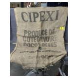 VTG. COCA BEANS BURLAP SACK