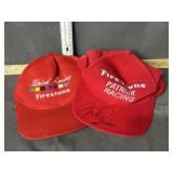 2 SIGNED FIRESTONE PATRICK RACING HAT