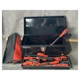 METAL TOOL BOX W/ TOOLS