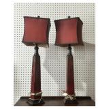 PAIR PORCELAIN TABLE LAMPS