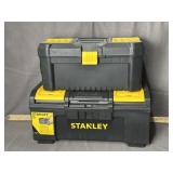 2 NEW STANLEY PLASTIC TOOL BOXES