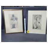 EDGAR DEGAS "BALLET DANCER" & A. MODIGLIANI PRINTS