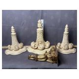 VINTAGE PLASTER WALL SCONCE / SHELF