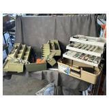 2 FISHING TACKLE BOXES W/ TACKLE GEAR
