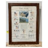 RESPECT THE FLAG FRAMED LITHO