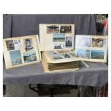 COLLECTION OF POST CARDS ON ALBUM PAGES