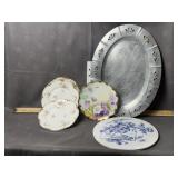 FRANCE LIMOGES HAVILAND PLATES, TRAY, TRIVET