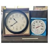 STERLING & NOBLE 20" WALL CLOCK & THERMOMETER
