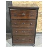 VINTAGE 4 DRAWER CHESTOF DRAWERS, 41" T X 24 " L