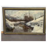 FRAMED LANDSCAPE PHOTO, 21 1/2" X 33 1/2"