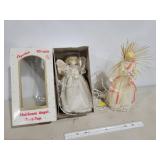 VINTAGE ANGEL TREE TOPPERS, 1 IN BOX