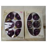 VISIONS PURPLE GLASS ORNAMENTS