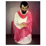 CHRISTMAS BLOW MOLD YARD DECOR PINK ROBE