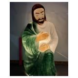 CHRISTMAS BLOW MOLD YARD DECOR GREEN ROBE
