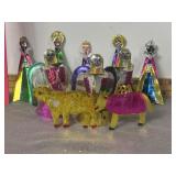 VTG. TIN CHRISTMAS NATIVITY DECORATIONS