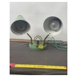 MCM GREEN METAL DESK LAMP (WORKS)