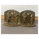 CAST BRASS OLD ENGLISH BOOKENDS