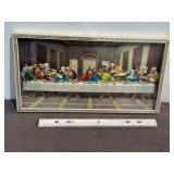 VINTAGE 3D LENTICULAR FRAMED "THE LAST SUPPER"