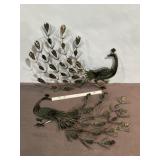 MID-CENTURY METAL PEACOCK WALL HANGING ART