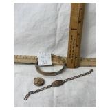 2 COPPER BRACLETS & COPPER PENDENT