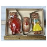 NEW / OLD CHALKWARE WALL HANGING BEARS
