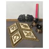 HOMCO PLAQUES, ELECTRIC LAMP LIGHTS, CERAMIC FISH