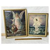 ART DECO JESUS & GUARDIAN ANGEL PRINTS