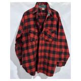 RED AND BLACK BUFFALO PLAID FLANNEL SHIRT