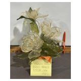 ACRYLIC MAGNOLOA BLOSSOMS HANDMADE SCULPTURE