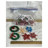 VINTAGE HANDMADE BEADED CHRISTMAS ORNAMENTS