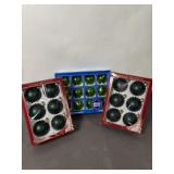 GREEN CHRISTMAS GLASS DECORATIONS