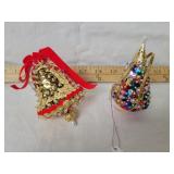 SEQUIN AND BEAD VINTAGE HANDMADE ORNAMENTS