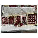 SEVERAL VINTAGE GLASS BALL CHRISTMAS ORNAMENTS