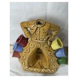 ART DECO COWBOY 6 SHOOTER DECANTER CERAMIC