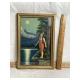 LOUIS F. DOW CO. FRAMED NATIVE AMERICAN GIRL ART