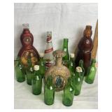 SEVERAL VINTAGE GLASS BOTTLES