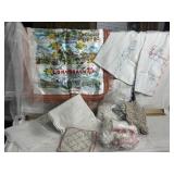 BOX OF VINTAGE LINENS
