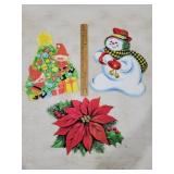 3 VINTAGE EUREKA DIE CUT DECORATIONS, 1- 1964