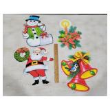 4 - 1977 BEISTLE CO. DIE CUT CHRISTMAS DECORATIONS