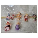 VINTAGE FLOCKED & PLASTIC CHRISTMAS TREE ORNAMENTS