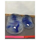 BORMIOLI ROCCO MURANO BLUE SWIRL PLATE SETS