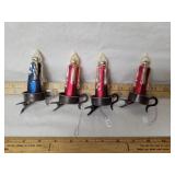 GLASS CANDLE CLIPON CHRISTMAS ORNAMENTS