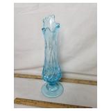 MCM SANDWICH MUSEUM ICE BLUE SWUNG GLASS VASE