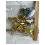 VINTAGE LIGHTED GOLD TINSEL STAR CHRISTMAS TREE TO