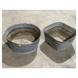 GALVANIZED TUBS W/ HOLES