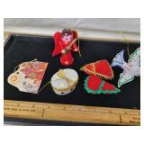 VTG. CHRISTMAS TREE DECORATIONS, DOVE, WISEMEN