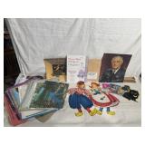 BOX OF VINTAGE PAPERWORK PICTURES, ADVERTISING